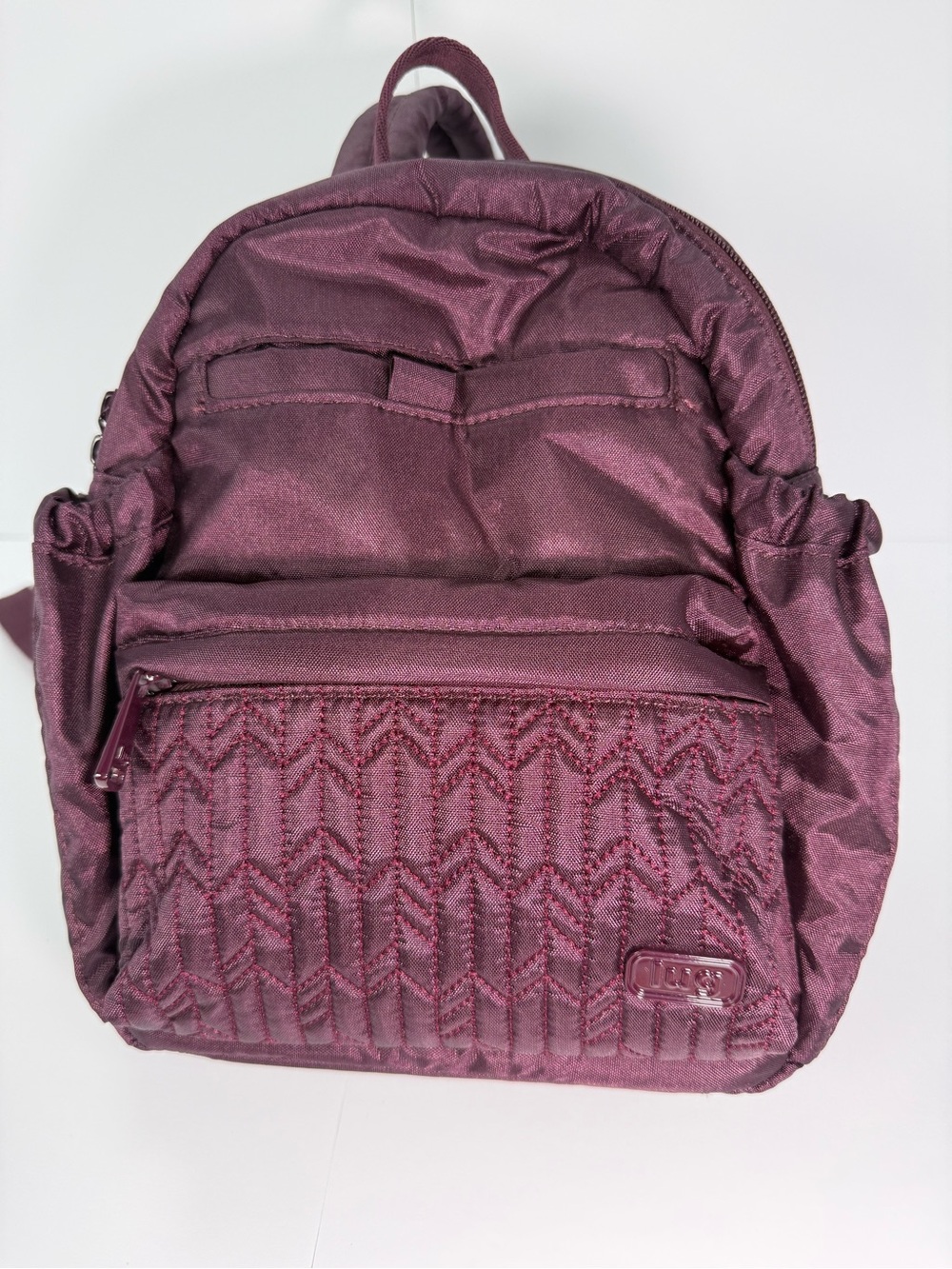 LUG Orbit Mini adjustable backpack Shimmer Wine Burgundy Purple